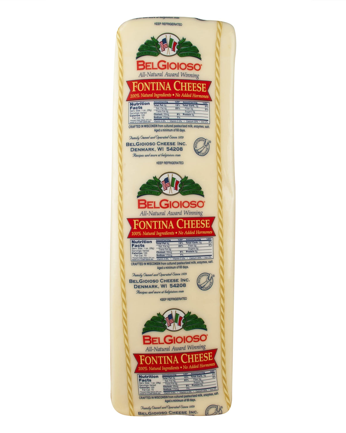 BelGioioso Fontina Cheese Deli Cut 2 Lb