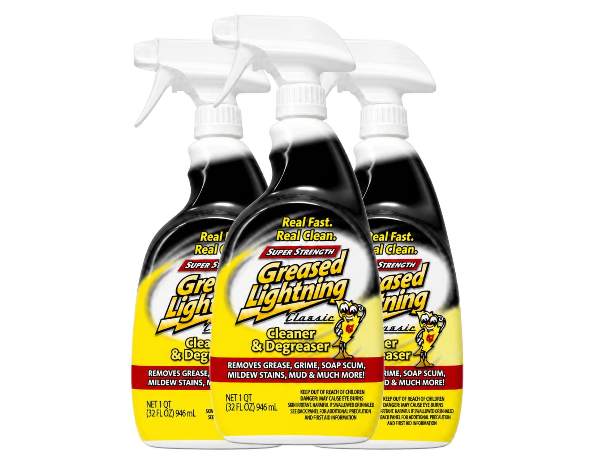 Greased Lightning Super Strength Multi-Purpose Cleaner & Degreaser, 32 fl oz (1) (3 pack)