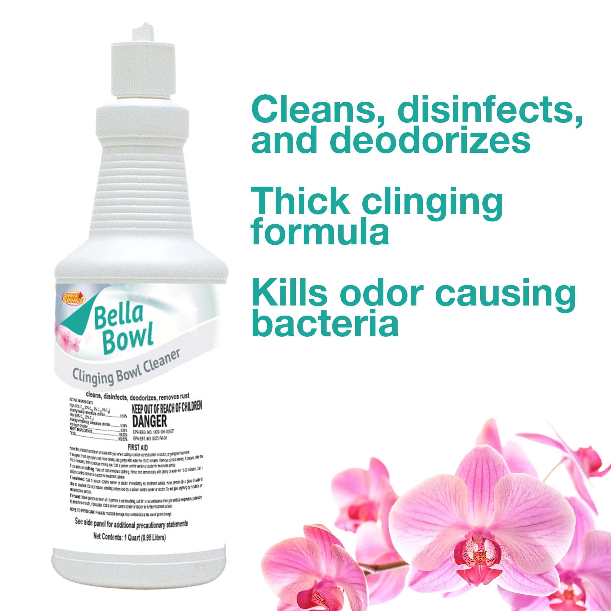Jani-Source BellaBowl Clinging Toilet Bowl Cleaner & Disinfectant, 1 Quart