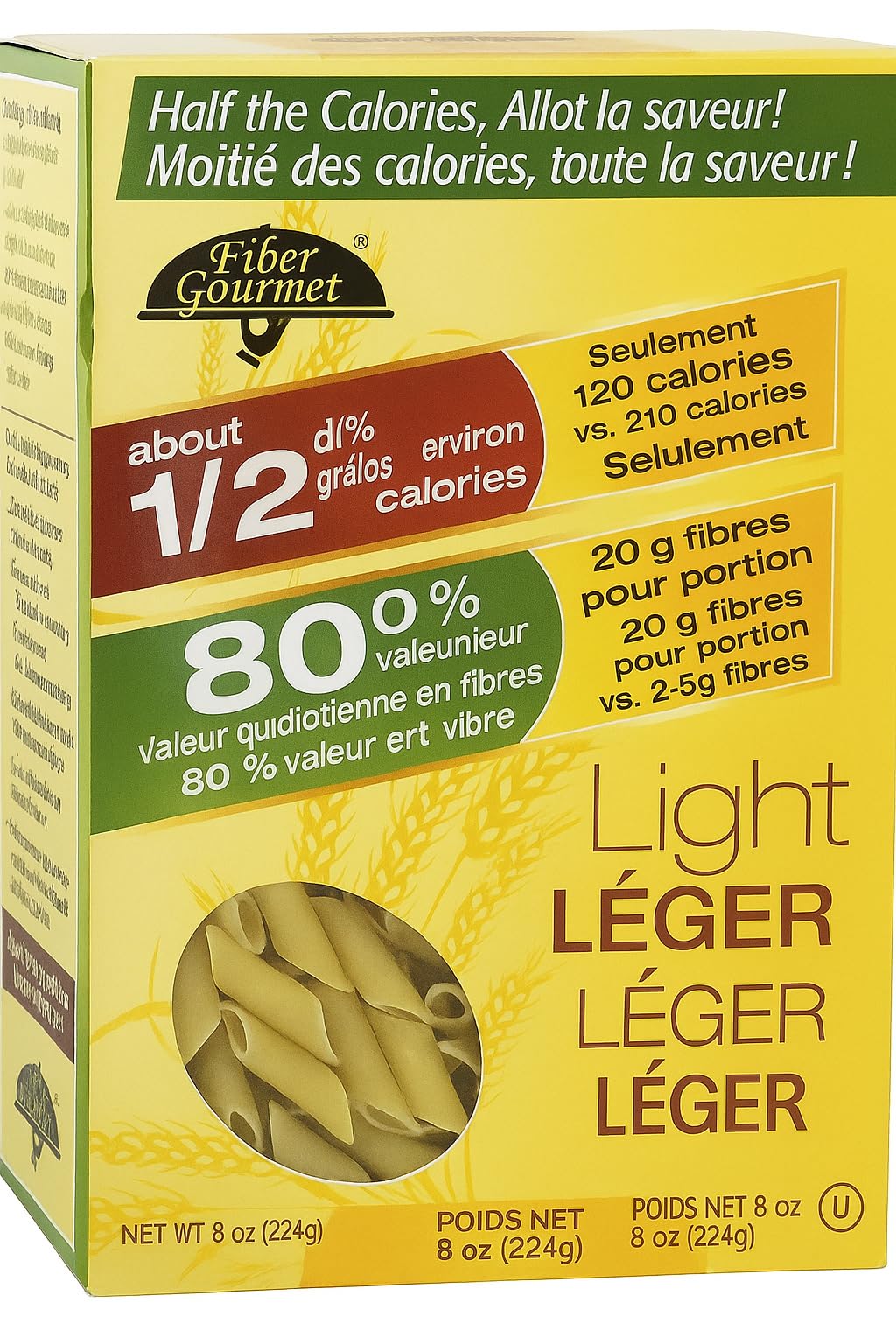 Fiber Gourmet Light Penne -- 8 oz