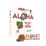 ALOHA Organic Plant Based Protein Bar MINIS | Oatmeal Chocolate Chip | GLP-1 Friendly, 20 Count, 24g Bars | Vegan, Low Sugar, Gluten Free, Low Carb