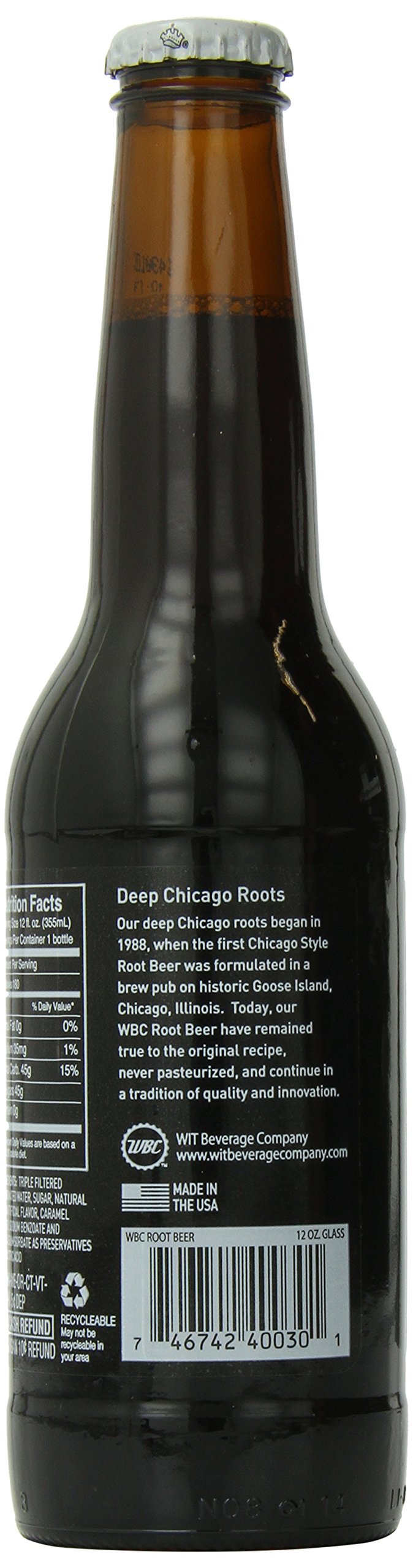 WBC/Goose Island Craft Soda Root Beer, 12 Ounce (Pack of 4)