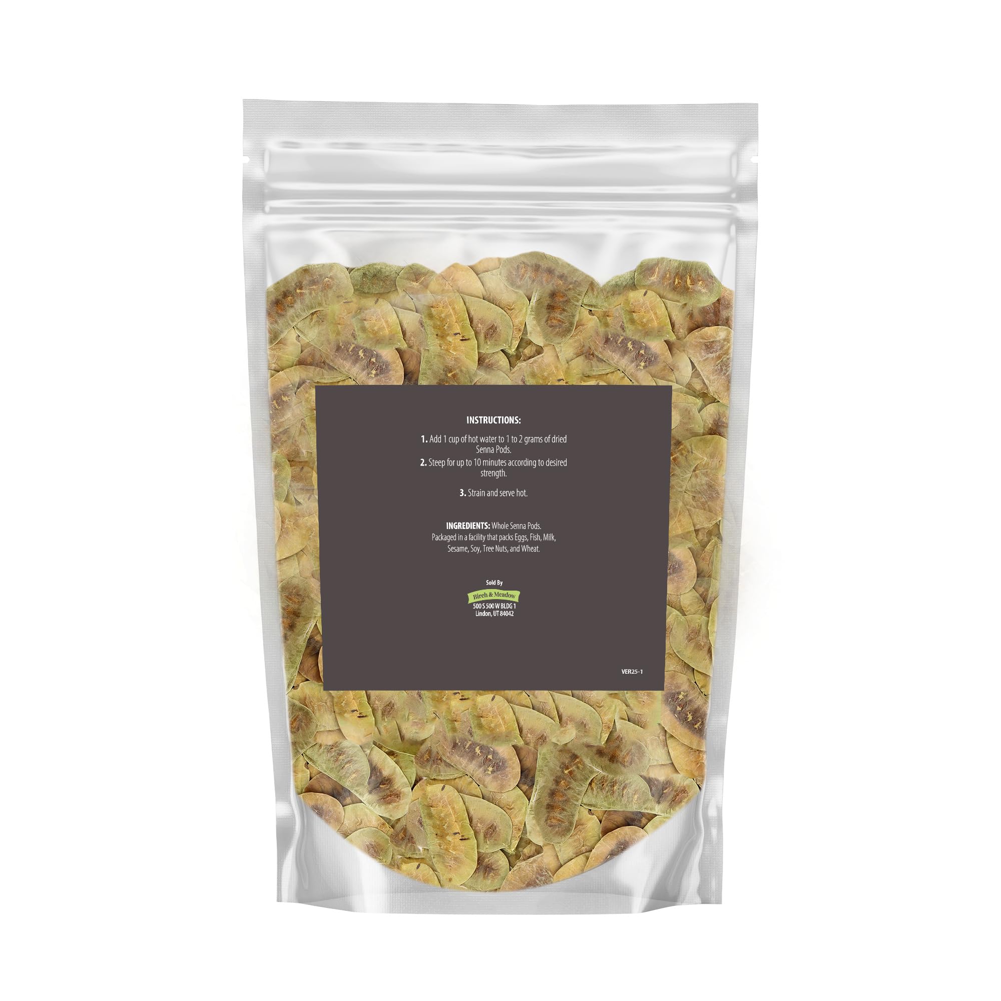 Birch & Meadow 8oz of Senna Pods Whole, Herbal Tea, Mild Bitter Taste