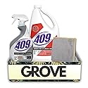 Formula 409 Stone/Steel Cleaner 32 oz Spray and Formula 409 Original Scent Multi-Surface Cleaner Liquid 64 oz Bundle with Microfiber Auto Cleaning
