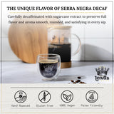 Leiva’s Decaf Ground Coffee (8oz), Guatemalan Ground Dark Roast Coffee - Serra Negra Organic Decaffeinated Coffee Ground w/Roasted Peanut, Popcorn