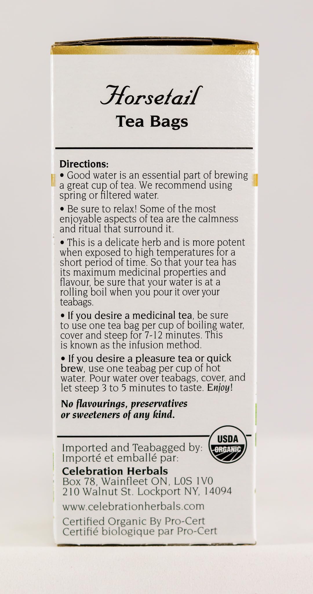 CELEBRATION HERBALS Horsetail Tea Organic 24 Bag, 1.16 0z