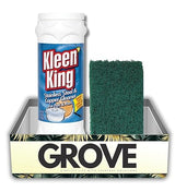 Kleen King Fresh Clean Scent Metal Cleaner 14 oz Powder Bundle with Scouring Pad - Cleans and Restores Stainless Steel, Cookware, and Metal Surfaces