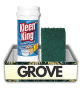 Kleen King Fresh Clean Scent Metal Cleaner 14 oz Powder Bundle with Scouring Pad - Cleans and Restores Stainless Steel, Cookware, and Metal Surfaces