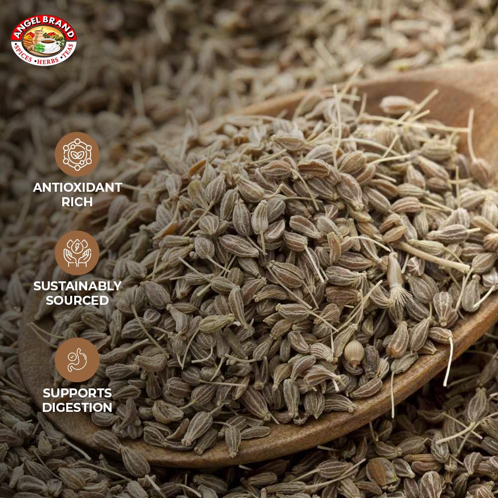 Angel Brand Anise Seeds - 3.5 oz Bottle - Whole Anise Seeds for Baking, Cooking, and Seasoning, Perfect for Teas and Spice Blends.