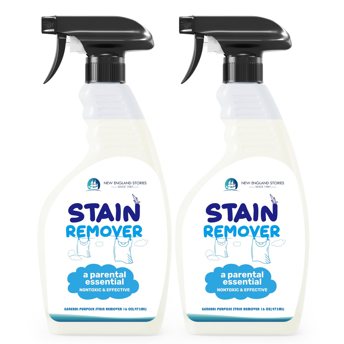 New England Stories Stain Remover Spray | Gentle Yet Effective for Baby Stains | Non-Toxic, Clean Ingredients, No Added Fragrance | Laundry Spot