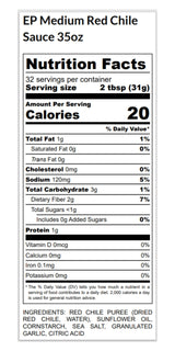 El Pinto Red Chile Sauce (Medium) 35 oz Jugs Individual
