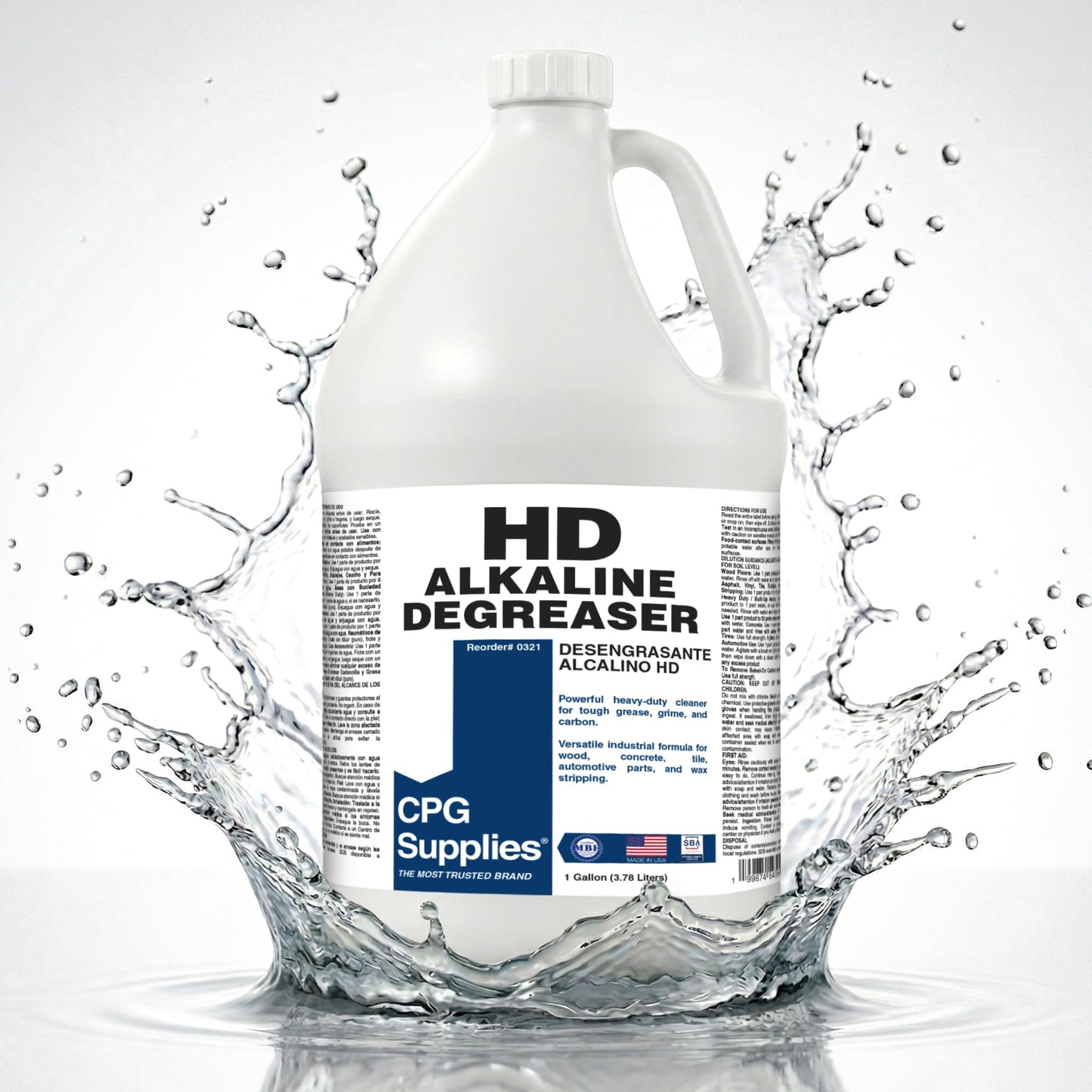 CPG SUPPLIES Heavy Duty Alkaline Cleaner & Degreaser - Multi Purpose Cleaner Concentrate to Cut Grease, Oil, Fat, Grime - Fume-Free & Non-Abrasive
