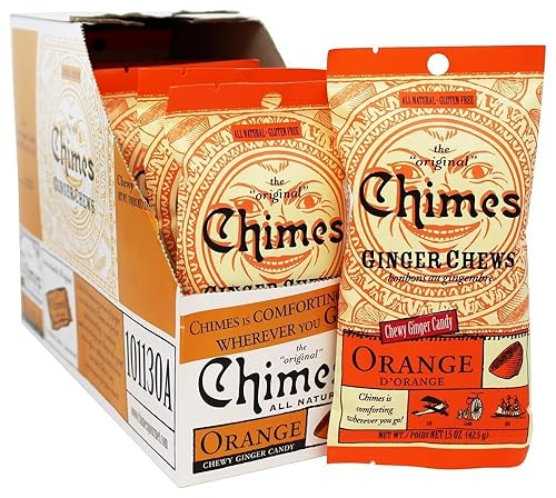 Chimes Ginger Chews 1.5 Oz. - Pack of 3 (Orange)