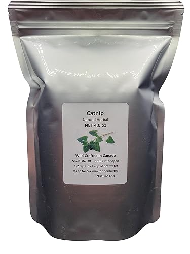 Catnip - Dried Nepeta cataria Loose Leaf/Buds by Nature Tea (4 oz)
