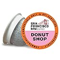 SF Bay Donut Shop Coffee, OneCup - 72 Count Compostable Pods - Light Roast Arabica - Compatible with Most Keurig K-Cup Brewers