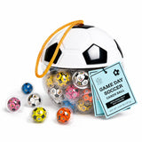 Soccer Football Filled Gummy Candy Ball Party Bucket - 70 Count Fruit Chews