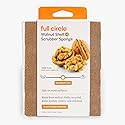 Full Circle Walnut and Cellulose Scrubber Sponges - Pack of 6 - Powerful, Non-Scratch Kitchen Sponges Made with Plant-Based Sustainable Materials