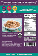 Wilderness Poets White Mulberries - Raw Organic Dried Mulberries, 8 oz (227 g)