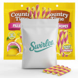 Country Time Sour N' Sweet Lemonade Gummy Candy Filled Ropes, Soft & Chewy, 3 oz, 2 Pack