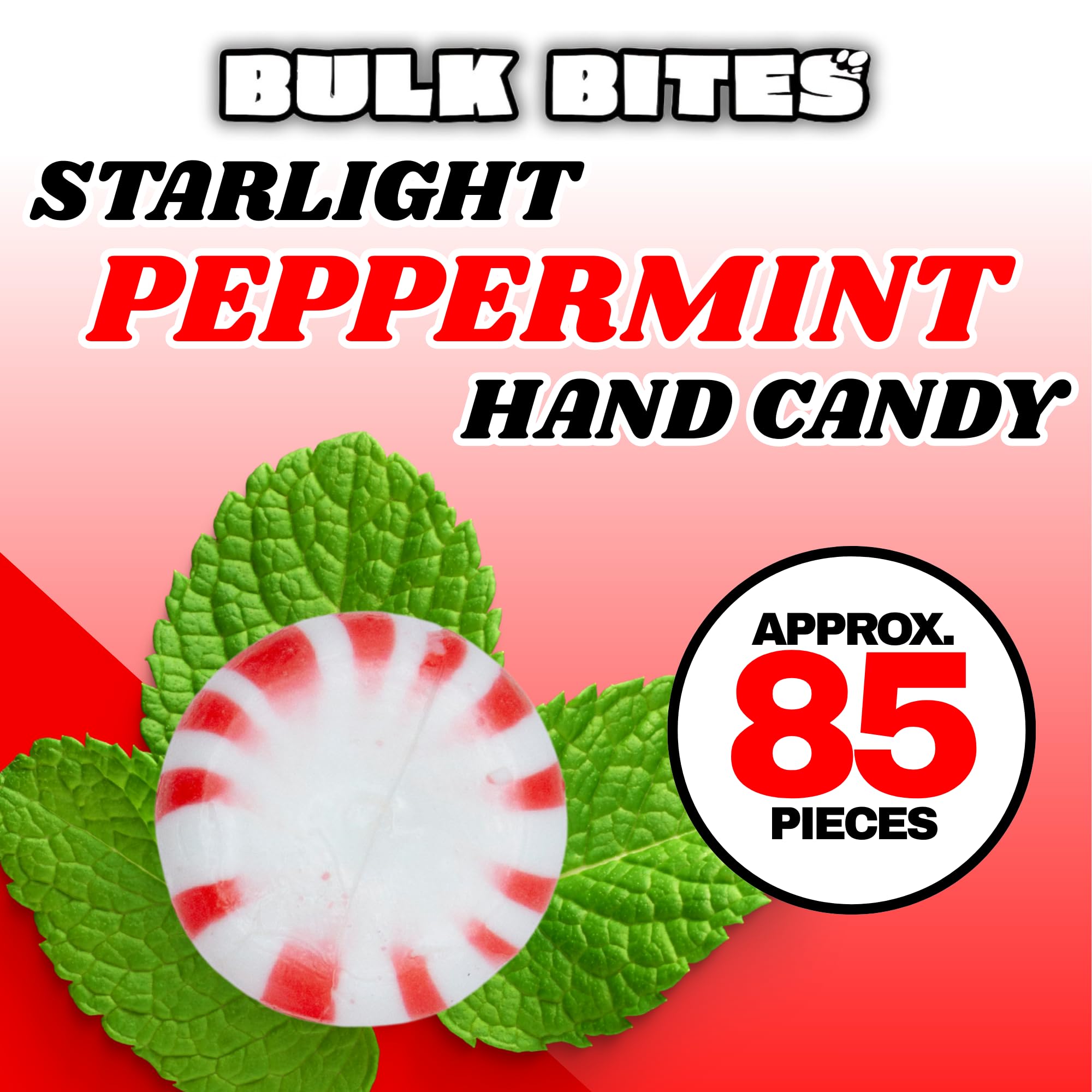 Starlight Peppermint Candy, 1 Pound Bulk Bag (Approx. 85 pcs.) | Individually Wrapped Mints | Starlite Mints for Office Bowls, Holiday Parties & Candy