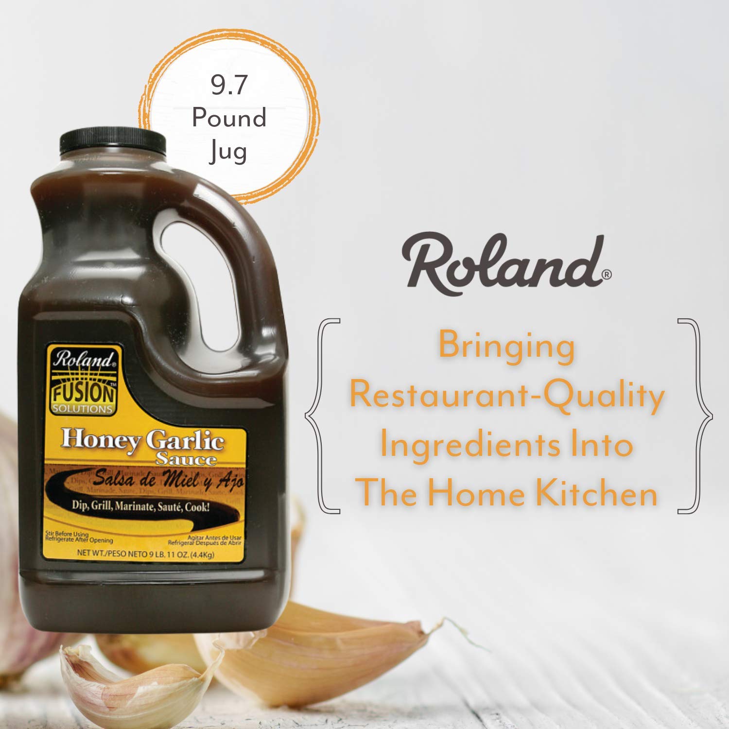 Roland Foods Fusion Solutions Honey Garlic Sauce, Specialty Imported Food, 9 Pound 11 Ounce, Pack of 1