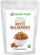 Organic White Mulberries - Sun Dried 100% Pure - No Sugar Added - Exotic All Natural Raisin Alternative - Superfood Fruit Snack for Trail Mix