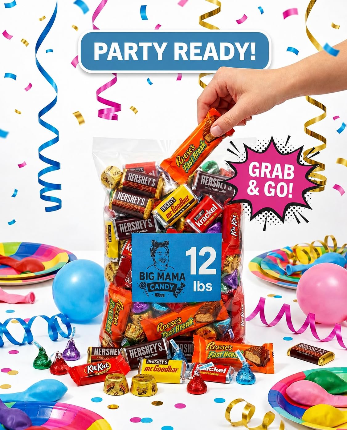 Big Mama Candy Chocolate Variety Pack 12 lb Bulk Individually Wrapped