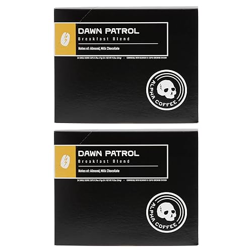 Alpha Coffee - Dawn Patrol Breakfast Blend - 24 Count Coffee Pods - Premium Gourmet Medium-Light Roast Coffee | Veteran Owned - Specialty Small Batch