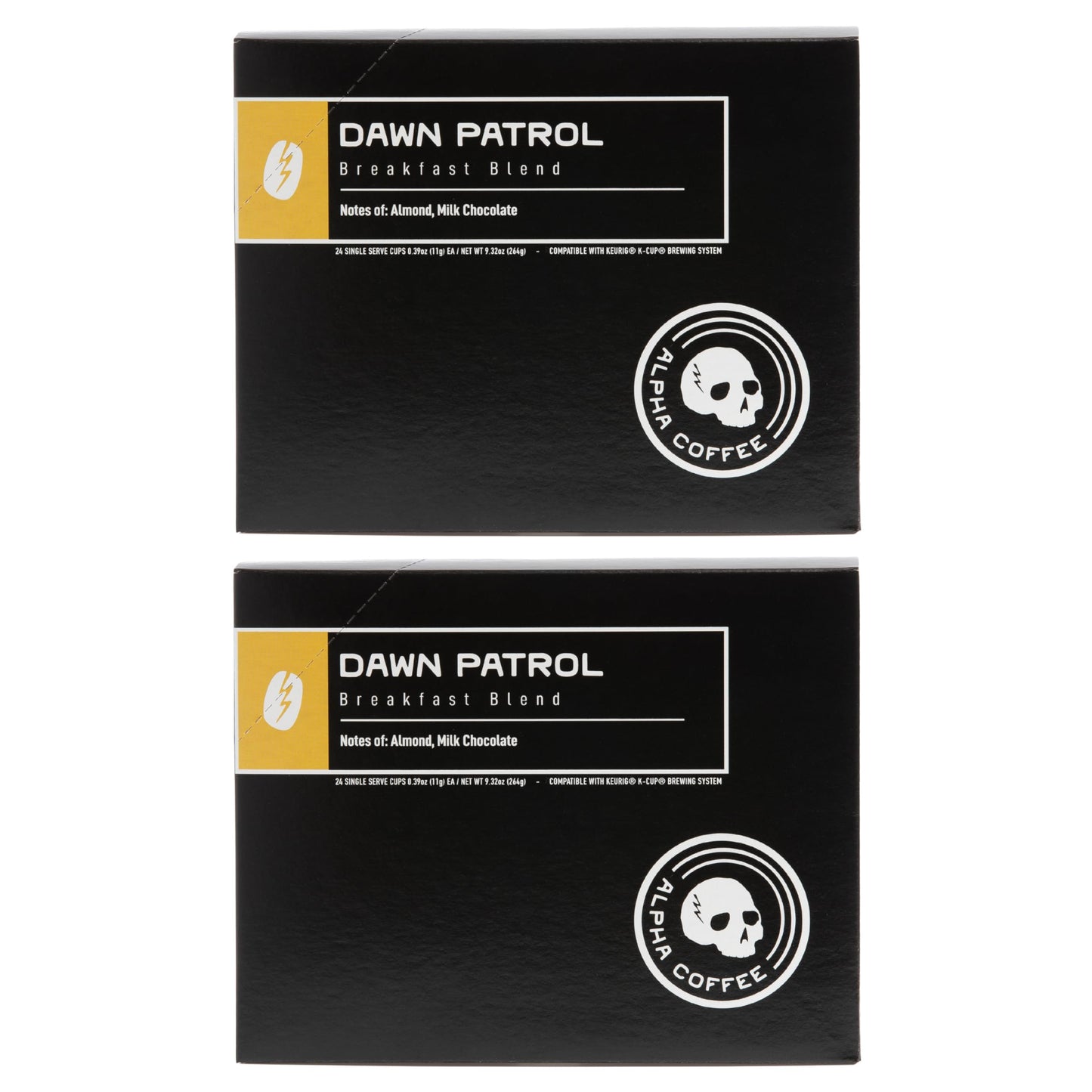 Alpha Coffee - Dawn Patrol Breakfast Blend - 24 Count Coffee Pods - Premium Gourmet Medium-Light Roast Coffee | Veteran Owned - Specialty Small Batch