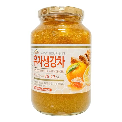 Apexy Authentic Korean Honey Citron Tea With Ginger, Citron Tea, Just Add Hot Water, Yuzu Marmalade, Yuzu for Salad, Citron Spread, No Artificial
