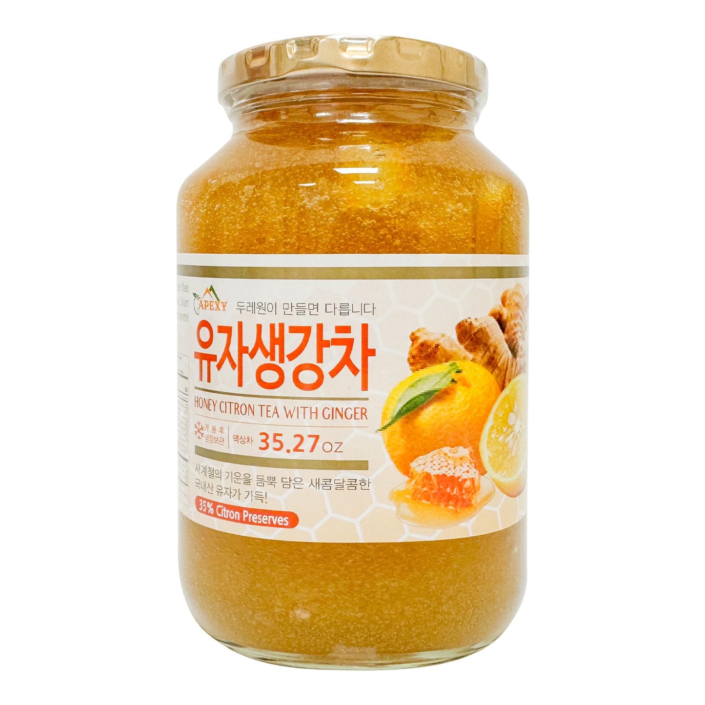 Apexy Authentic Korean Honey Citron Tea With Ginger, Citron Tea, Just Add Hot Water, Yuzu Marmalade, Yuzu for Salad, Citron Spread, No Artificial
