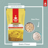 Nutty Yogi Gluten Free Oats Flour (Atta) Gluten Free, Freshly Milled In Small Batches, Protein Rich, High Fibre, No Maida, Breakfast Cereal Natural