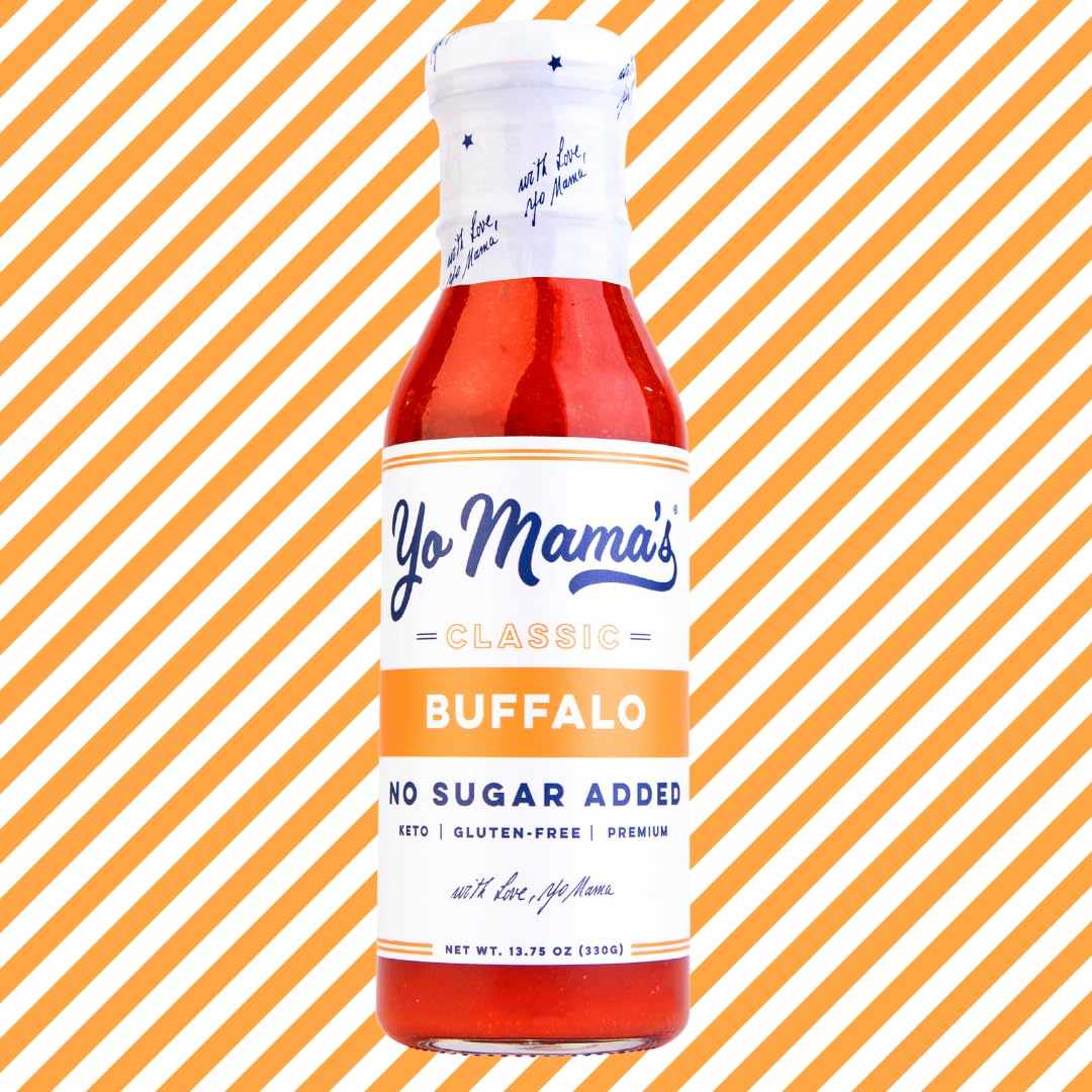 Yo Mama’s Foods Keto Buffalo Dipping, Marinade & Wing Sauce - Pack of (4) - Low-Zero Carb, No Sugar Added, Whole30, Paleo, Gluten and Soy Free,
