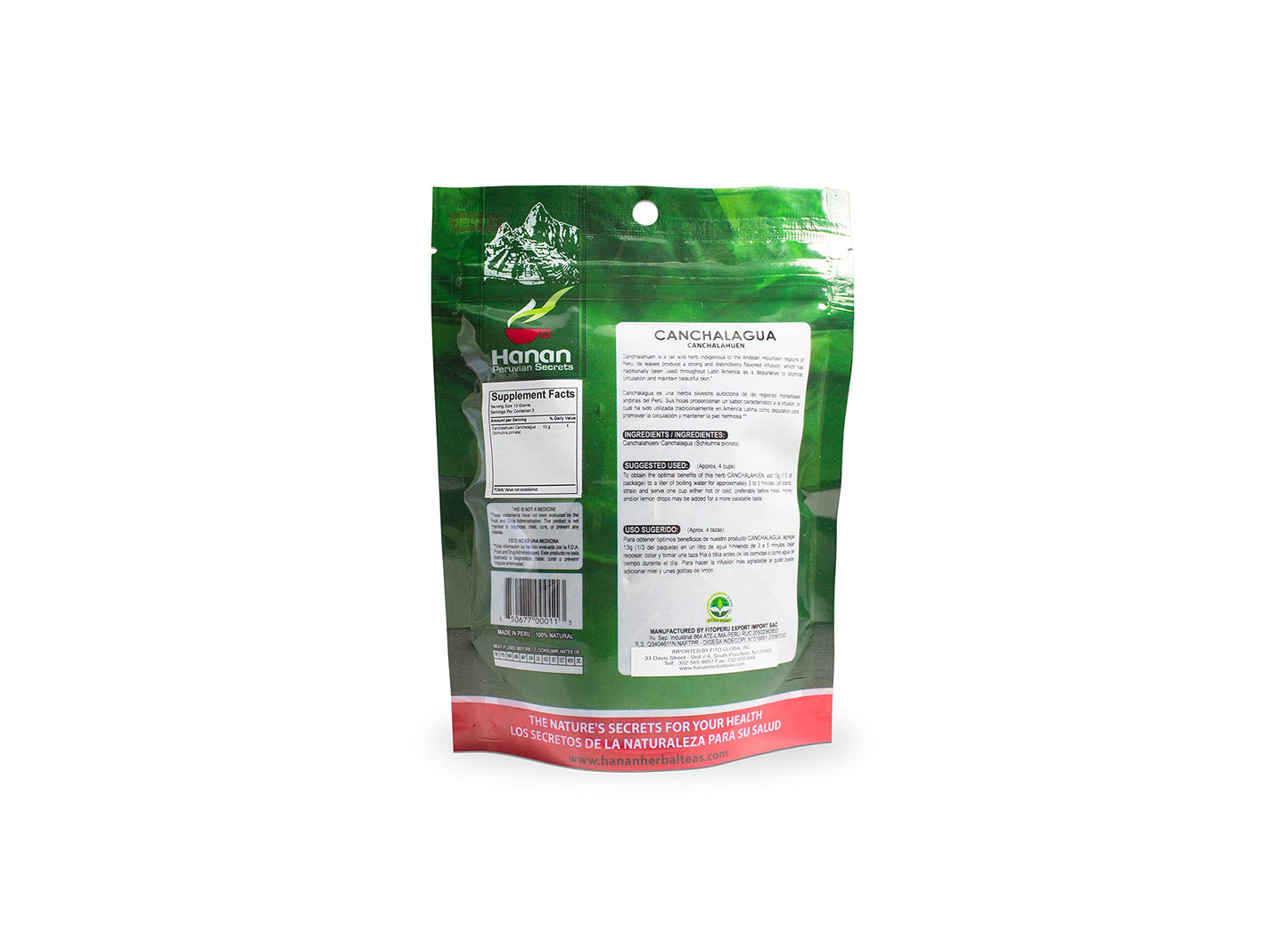 Hanan Peruvian Secrets Canchalahuen Herbal Tea | 100% Natural Canchalahuen | 1.41oz / 40g | Naturally Depurative Aid | Promotes Clear Skin