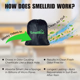 SMELLRID Activated Carbon Odor Eliminator Pouch - Neutralizes Odors in Closets