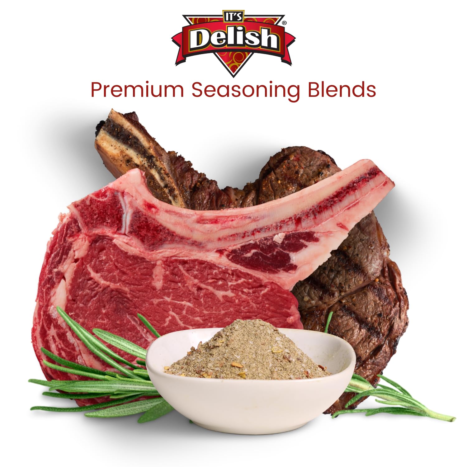 Smoke Steak Seasoning by It's Delish, 48 OZ Jumbo Container | Gourmet Bulk Spices and Beef Dry Rub for Grilling Meat, Ribs, Chicken, Hamburger