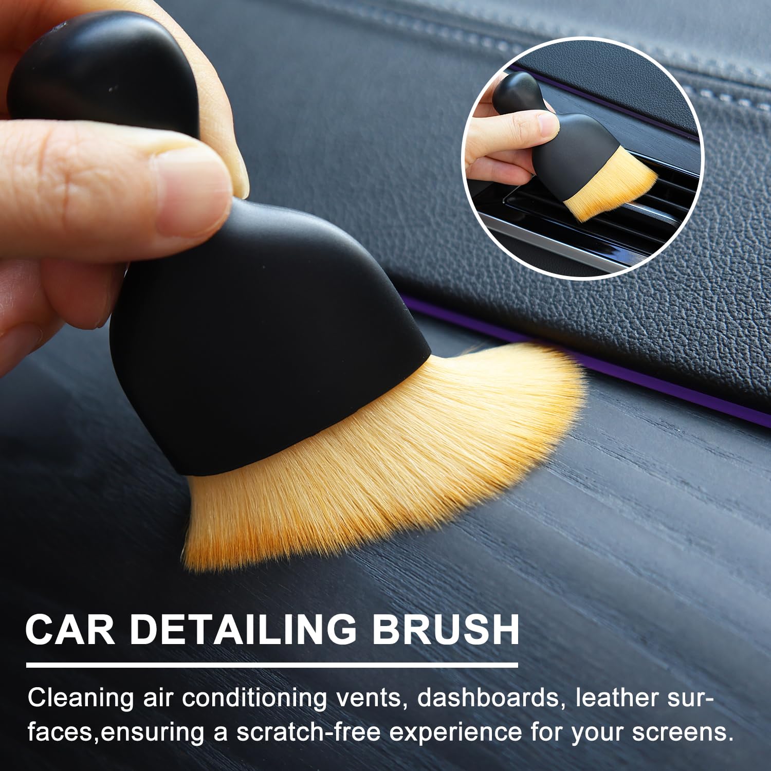 3 Pack Exquisite Microfiber Duster Brush, Car Interior Cleaning Tool, Small Barber Duster Tool, Hair Cutting Brush, Small Dust Cleaning Tools