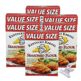 Kentucky Kernel Flour Seasoned 22 oz (Pack of 6) - Groceries Spices Seasoning - Butter Steak Fries Pork Chops Ribs - Under 5 Dollar Items with Food