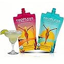 TROPLESS Healthy Margarita & Mojito Mix, No Sugar Added, Plant-Based Sweeteners, 5 Organic Ingredients, with Hydrating Coconut Water and Electrolytes