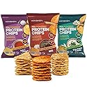 Wonderslim Protein Chips with Probiotics, Variety Pack | 12g Plant Protein, 170 Cal | High Protein Chips, Vegan, Gluten Free, Non-GMO | Made