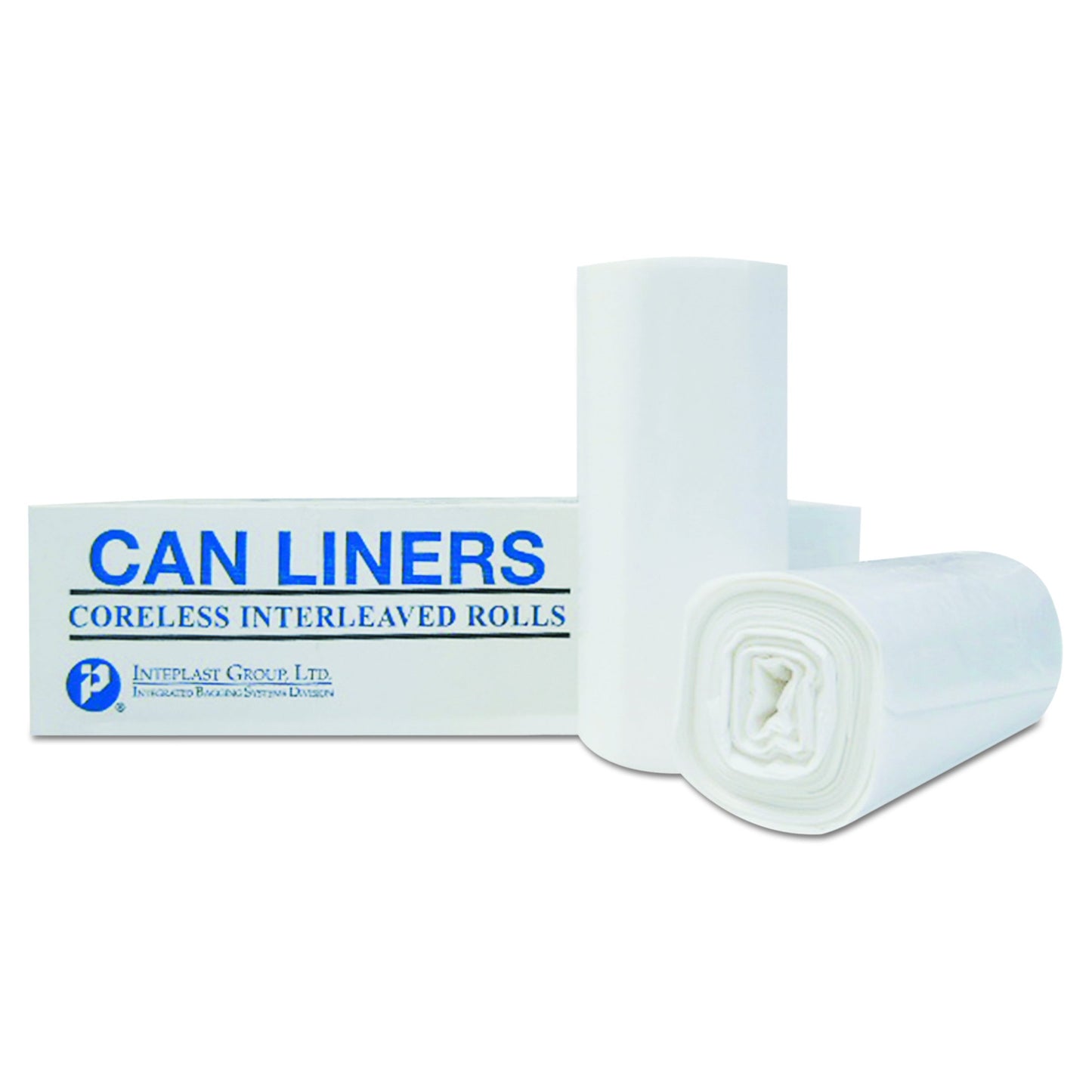 Inteplast Group VALH3660N12 High-Density Can Liner, 36 x 58, 55-Gallon, 13 Micron Equivalent, Clear, 25 Per Roll (Case of 8 Rols)