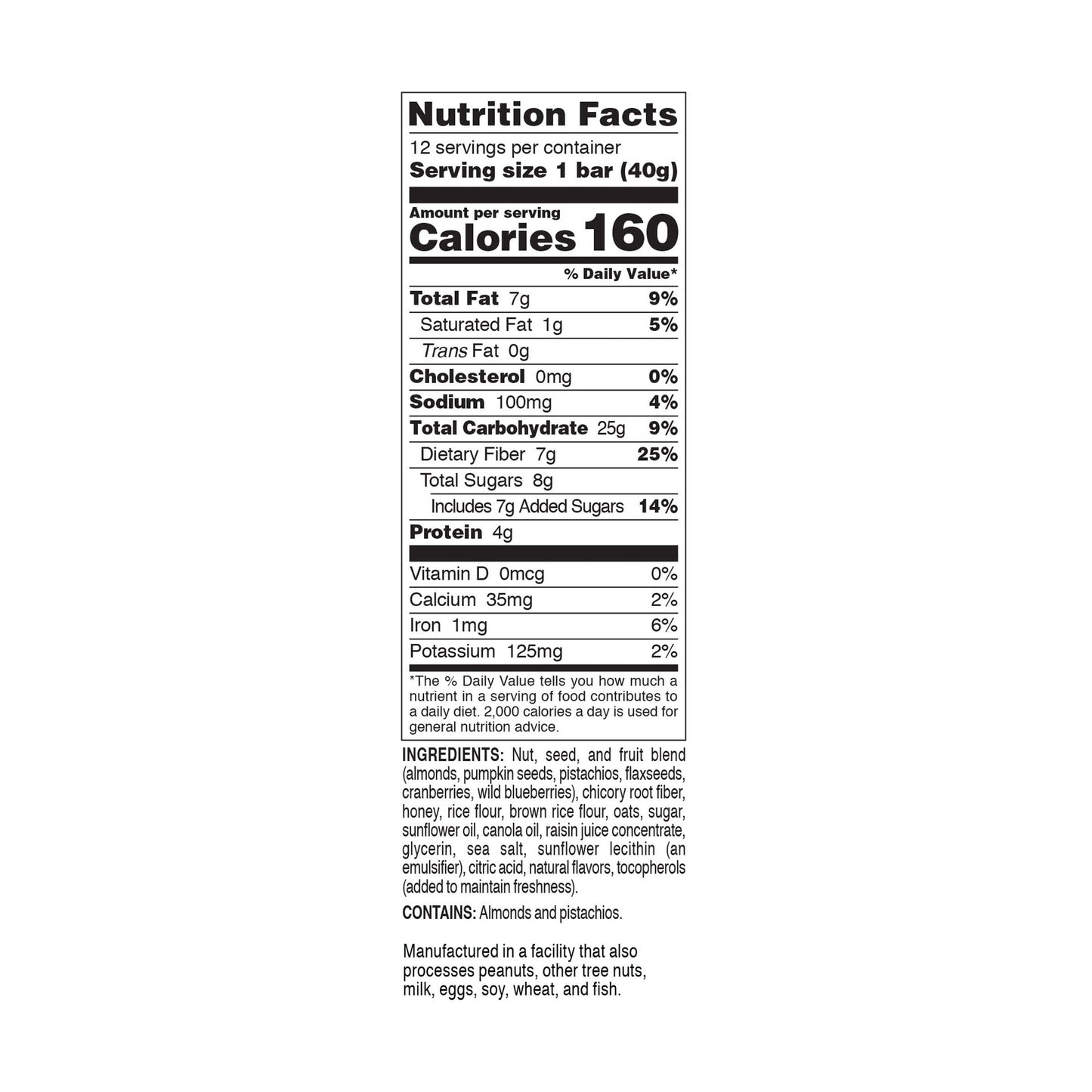 This Saves Lives Gluten-Free Snack Bars, Helping to End Child Hunger, Individually Wrapped Healthy Snack Bars, Non-GMO, Wild Blueberry Pistachio