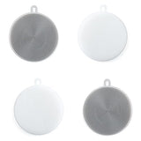 4PCS Silicone Dish Scrubber, Multipurpose Round Silicone Sponges Reusable Dish Brush Dish Brush for Kitchen Dish Dishes Fruits Vegetables(Gray+White)