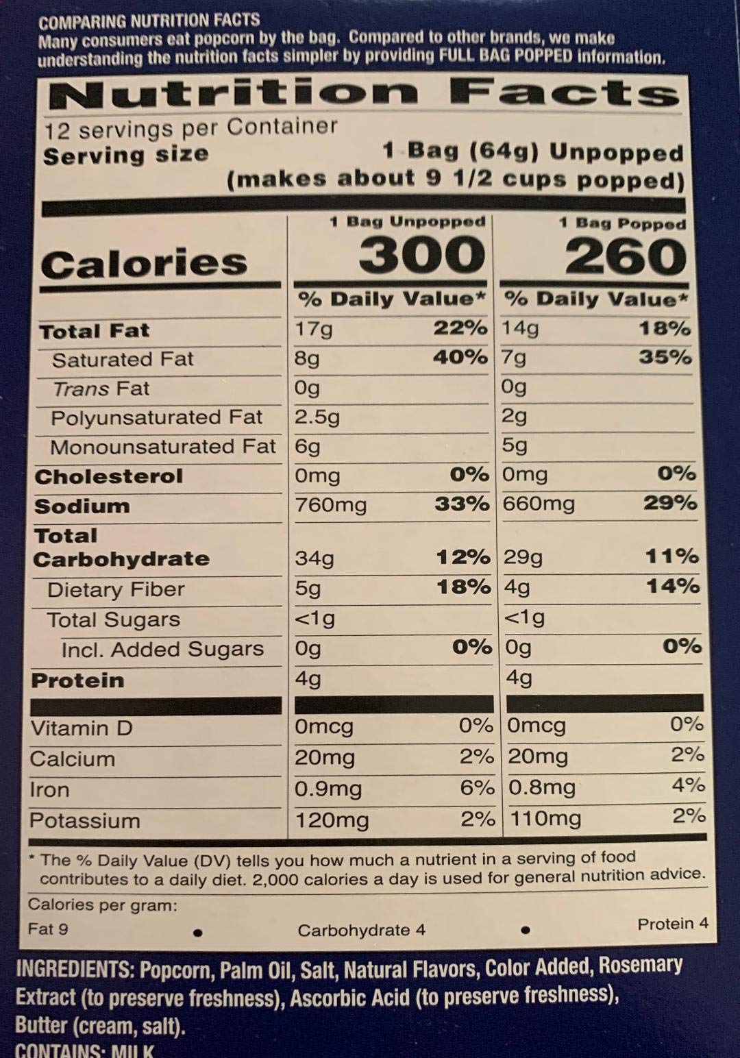 Pop Weaver Extra Butter 12 bags