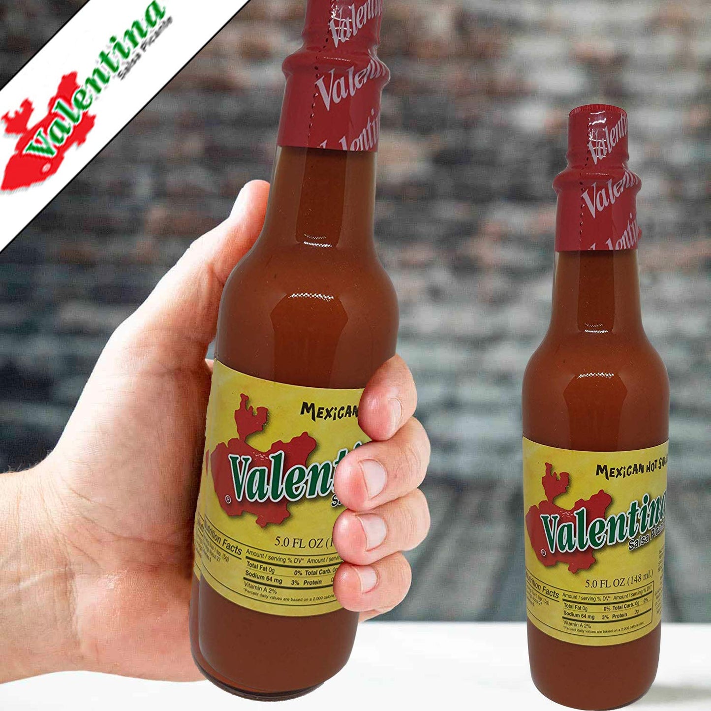 Valentina Salsa Red Hot Sauce | Mexican Picante Salsa All Natural, Vegan, Spice Mix Made From Red Peppers Perfect for Chips, Fast Foods, Lunch, Snacks
