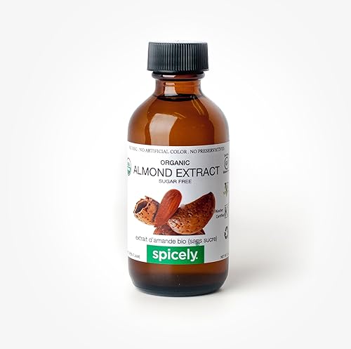 SPICELY Organic Almond Extract, 2 FZ