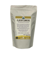 Elderflowers Organic Sambucus nigra European Elder flower Make Tasty Cordial Elderflower Syrup Wine or Elder flower Tea, Resealable Bag 10 oz