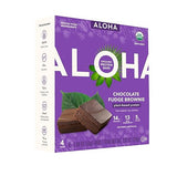 ALOHA Organic Plant Based Protein Bars 4-Pack - Chocolate Fudge Brownie - 1.98oz Bars - Vegan, Low Sugar, Gluten-Free, Paleo, Low Carb, Non-GMO