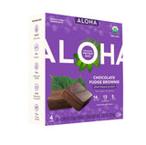ALOHA Organic Plant Based Protein Bars 4-Pack - Chocolate Fudge Brownie - 1.98oz Bars - Vegan, Low Sugar, Gluten-Free, Paleo, Low Carb, Non-GMO