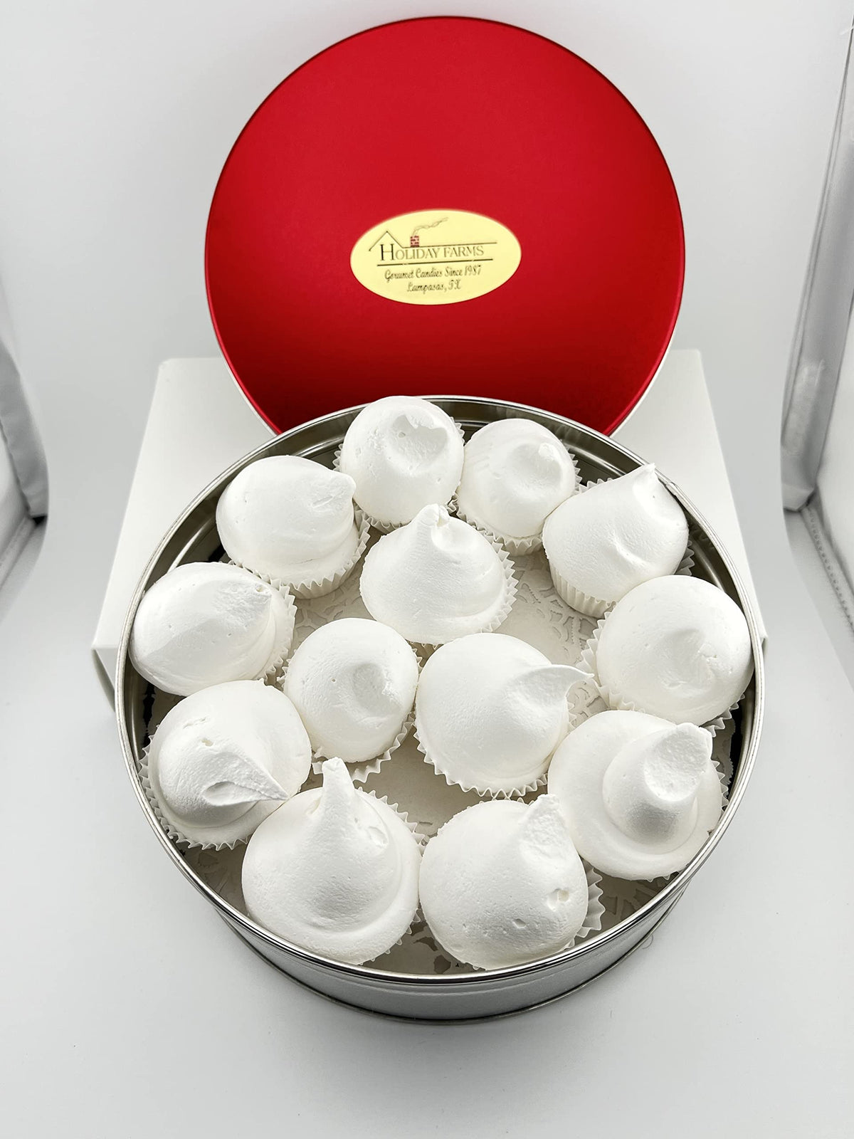 Small Divinity Gift Tin (Without Pecans) 10-12 Pieces, Old Fashioned Divinity, Just Like Home Made